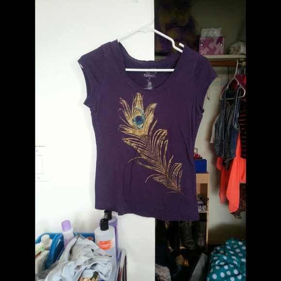 Purple feather top