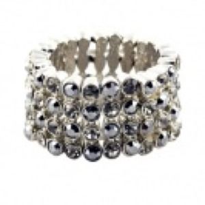 Smokey stone stretch ring