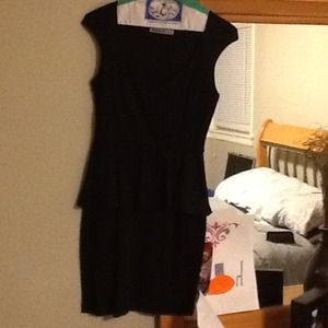 Black peplum dress