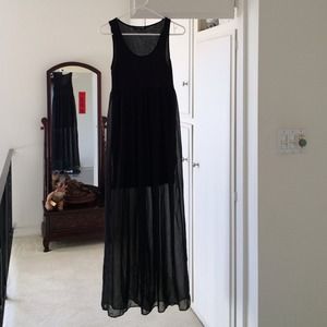 Forever 21 tank maxi dress with sheer overlay