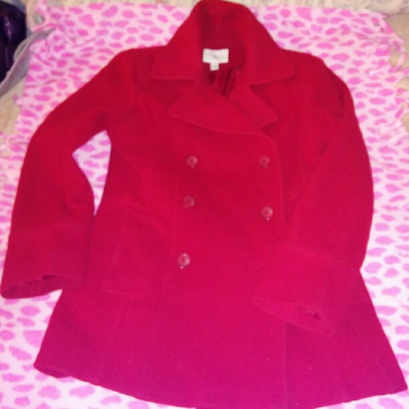 *ReducedFab red peacoat..Excellent condition!