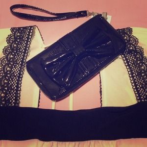 🎉Patent black wristlet wallet🎁
