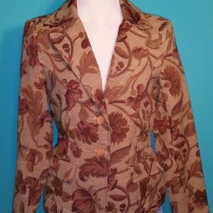 Flower print blazer