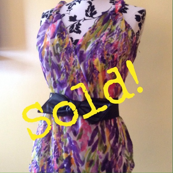 Sold. Watercolor shear top.