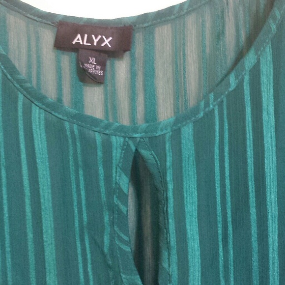 Sexy sheer turquoise top BNWT. °°SOLD°° - Picture 4 of 4