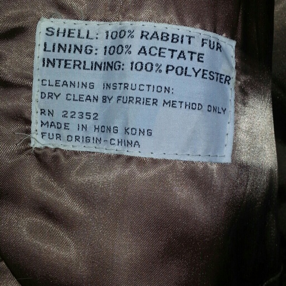 Vintage Tan Rabbit Fur Coat - Picture 2 of 2