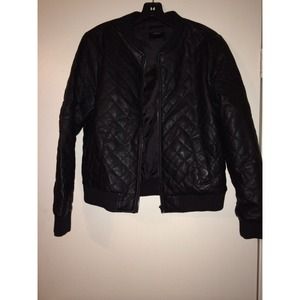 Quilted faux leather jacket NWWOT
