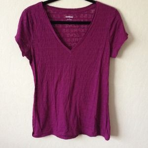 Express logo tissue vneck