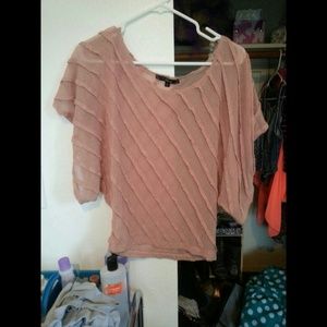 Pink sheer blouse batwing. Worn once