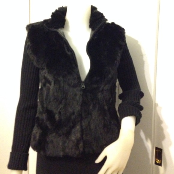 Rabbit fur light jacket sweater