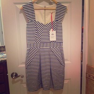 Navy and Cream Nautical Dress