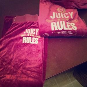 Juicy Couture velour track suit. Never worn.