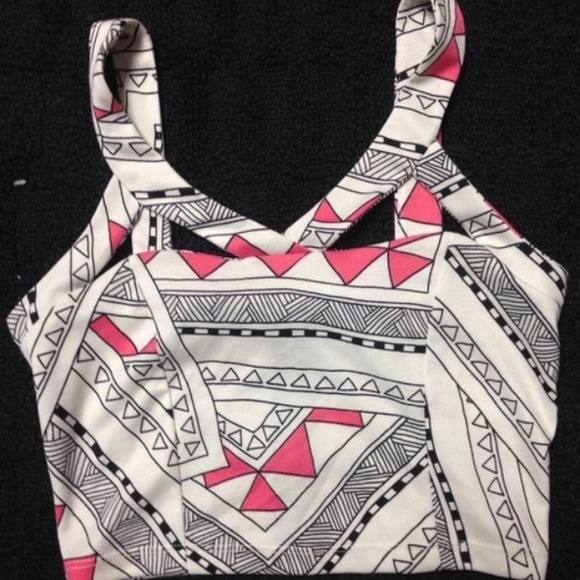 Crop top with cut outs! Size S