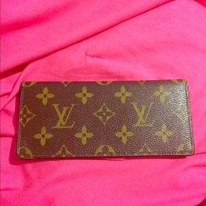 Authentic Louis Vuitton check book cover