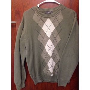 Dockers olive green argyle sweater