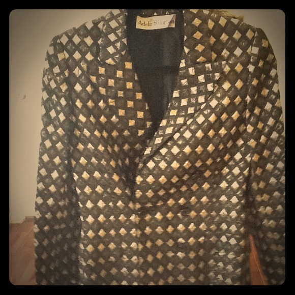 Vintage black and gold blazer