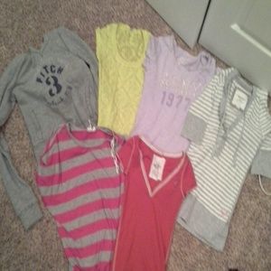 9 shirts and hoodie bundle