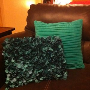 Throw pillows- turquoise/green