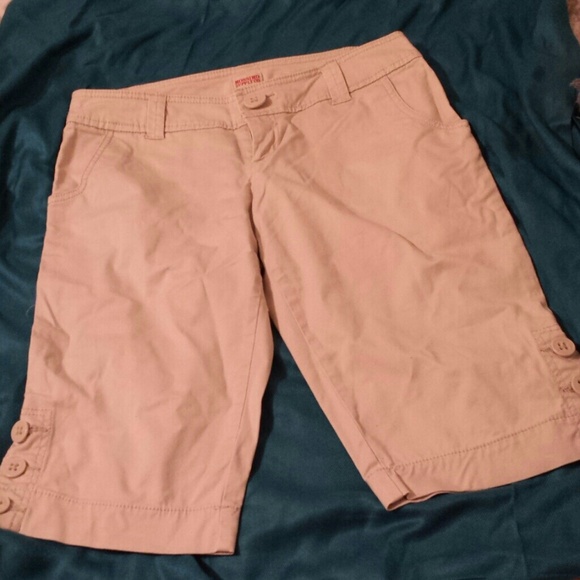 Cream Long Shorts
