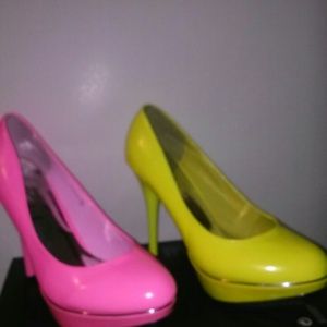 Neon Pink or Highlighter Yellow heels