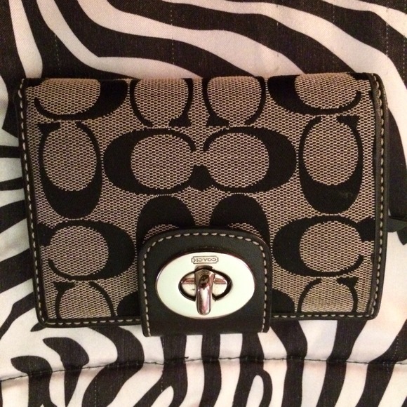 Coach Clutches & Wallets - Coach Black w/ Grey Wallet