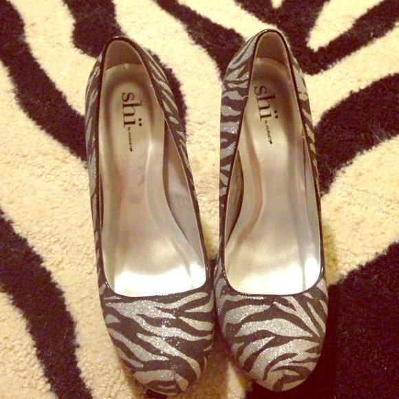 Zebra print glam high heels