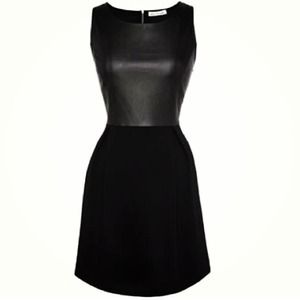 Olive and oak leather top dress