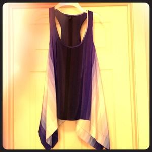 Flowy BCBG razorback top