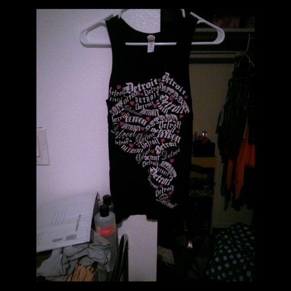 Black Detroit tank top