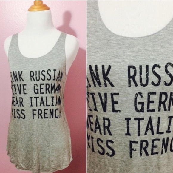 M's Boutique Tops - ‼️LAST‼️MADE IN USA "Drink Russia Kiss French" Top
