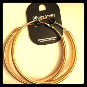 Goldstone Hoop Earrings