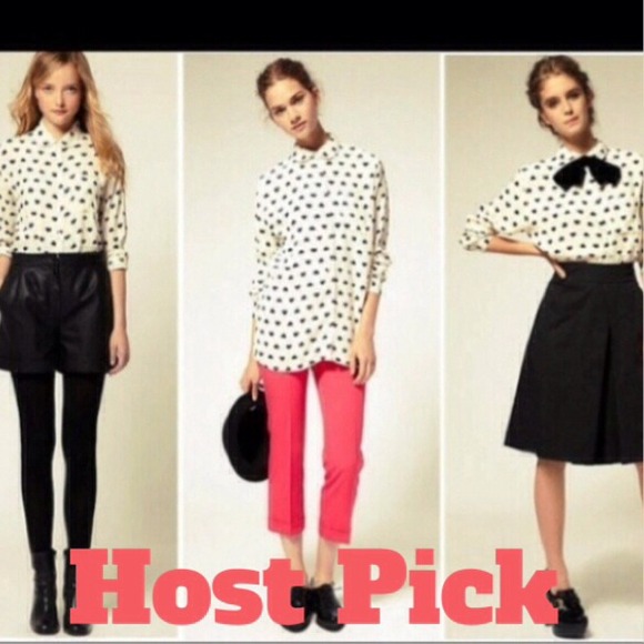 🎉HP🎉ASOS heart Peter Pan collar blouse