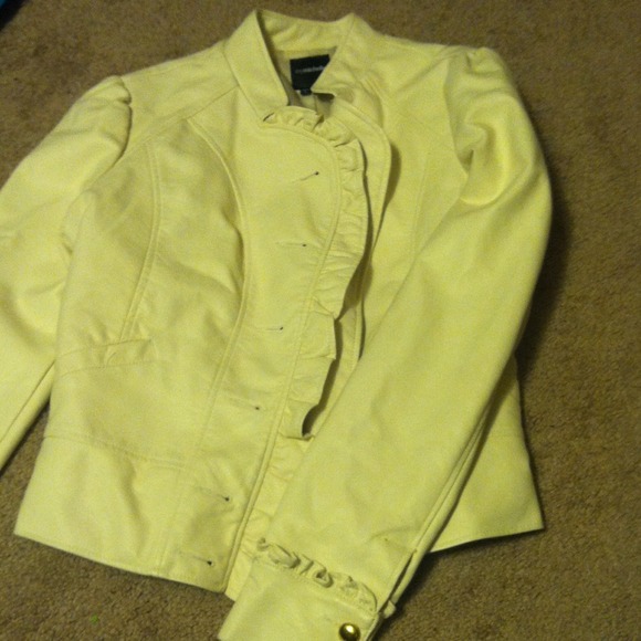 White leather blazer