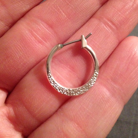 Silver Hoop Earrings - Picture 2 of 2