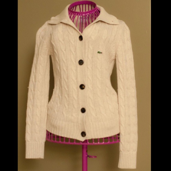 SOLD Lacoste sweater cardigan