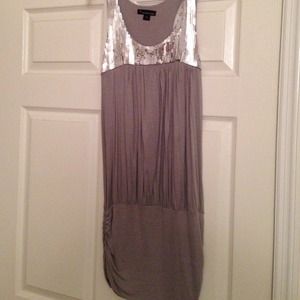 Grey night dress with silver sparkles