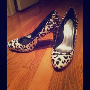 White House Black Market Snow Leopard Pumps