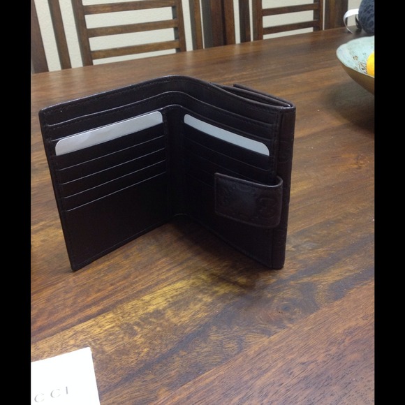 100% Auth Gucci Dark Brown Guccissima Wallet - Picture 2 of 4