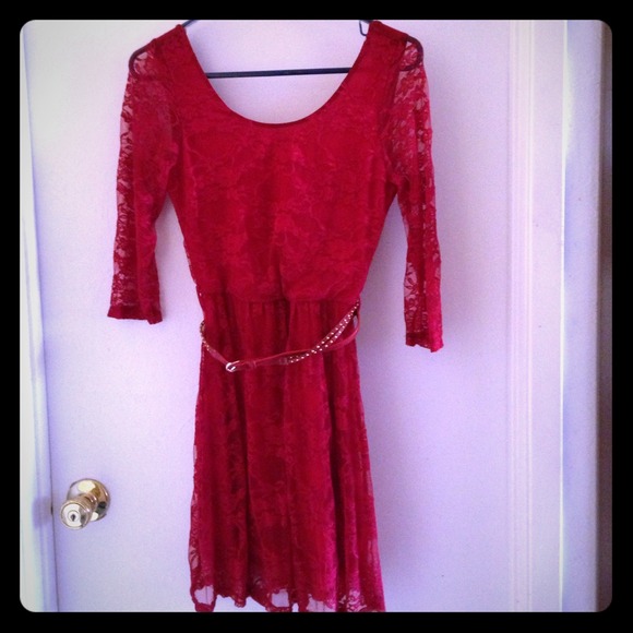 Sexy Red lace dress