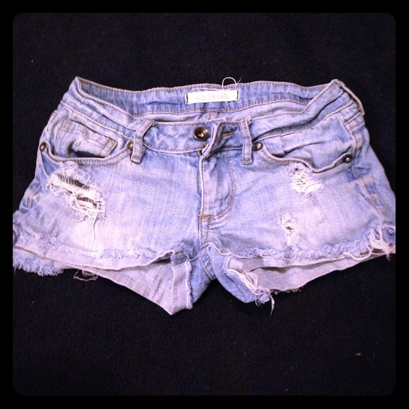 Light blue denim bullhead shorts double0