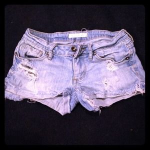 Light blue denim bullhead shorts double0