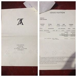 Original receipt of LV Saleya MM