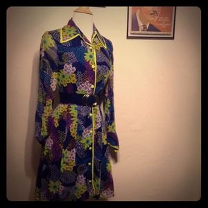 Retro Floral Dress! Groovy!