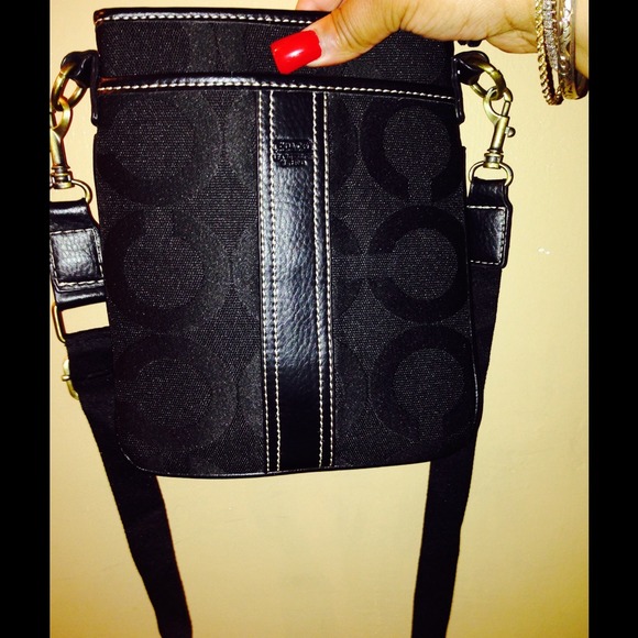 Coach Handbags - Sassy black small side coach bag!