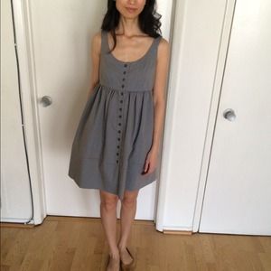 Empire waist denim dress with pockets