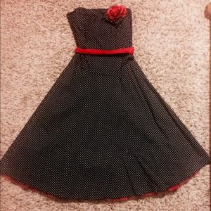 Pin up styles Black & White Polka Dot dress