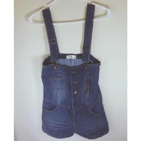 Vintage Denim Washed Overalls - Picture 1 of 3