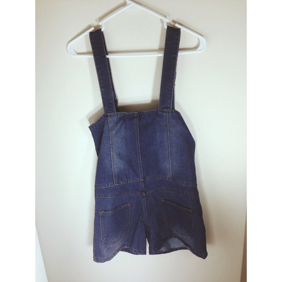Vintage Denim Washed Overalls - Picture 2 of 3