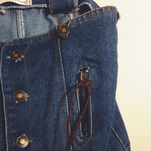 Vintage Denim Washed Overalls - Picture 3 of 3