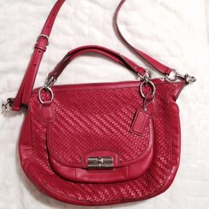 Coach Kristin Woven Leather Round Satchel. 19312 Coach Kristin Woven Leather Round Satchel. 19312